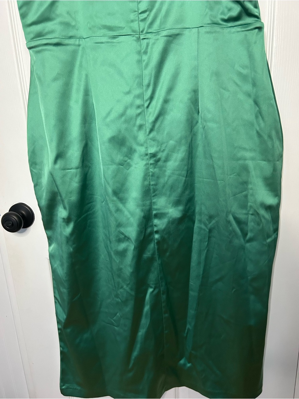 Abercrombie & Fitch Sculpting Stretch Satin Midi Dress - Picture 12 of 13